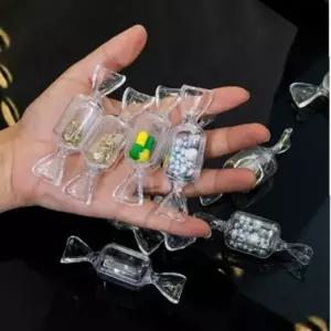 (색상 투명10p)미니 쥬얼리 보관함 10p 보석함 정리함 캔디컬러