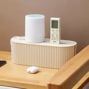 멀티탭 보관함 전선정리함 콘센트가리개 전기선 책상 전선 보관함 스마트폰 거치함