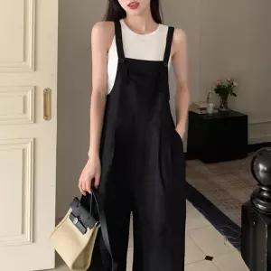 F007327_(빅사이즈)와이드 롱멜빵바지 오버롤점프수트 GaR9+5oIX