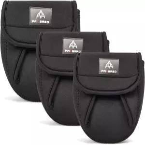 PFILERO 3PCS 낚시 방적 릴 커버 가방 미끼 캐스팅 트롤링 보호 케이스 파우치 슬리브 장갑 1000-8000