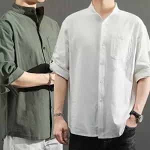 패션 반팔 와이셔츠 린넨 스타일 셔츠 남성 캐주얼 차이나 남자 남방 남성린넨 여름