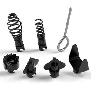 FEITON 7PCS 배수 청소기 조합 커터 헤드 세트, 16mm 망간강 스프링 자동 잠금 배수 준설 커터 헤드 액세서리 배수 청소 기계용