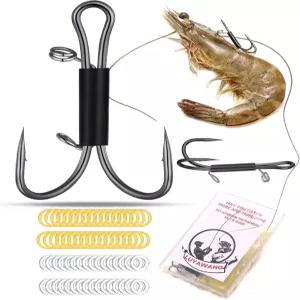 더블 낚시 훅 살아있는 새우 미끼 홀더 소금물 민물