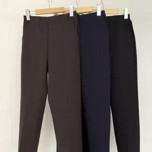 여성 세미정장 겨울출근룩 보온 고무줄슬랙스 팬츠_3