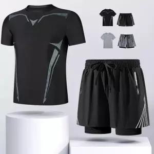 남성 수영복깔끔한 3종세트 실내수영복 반팔 반바지 상하복