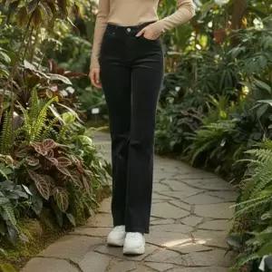 여성 코튼 히든밴딩 도톰 일자 기모 스판 팬츠_3