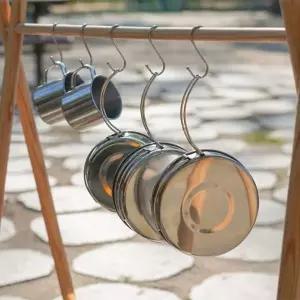 (옵션 8P SET)냄비 후라이팬 컵 접시 스텐 코펠 캠핑 식기 8P 세트 소품 주방 용품 캠핑용