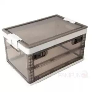 ( )투명 폴딩박스 55L 옷정리박스 옷수납박스 캠핑수납박스 캠핑용폴딩박스 캠핑수납함