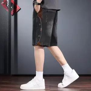 남성 팬츠 청 빈티지 데님반바지 반바지 스트레이트 5부 M스포1