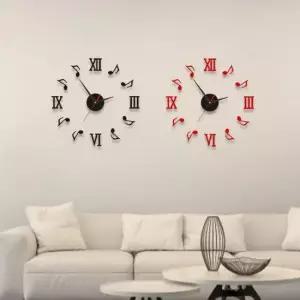 TBZ DIY 음표 무타공 붙이는 인테리어 사이즈조절 벽시계 깔끔한벽시계 붙이는벽시계