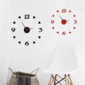 TBZ 무타공 인테리어 심플한 DIY 하트 붙이는 시계 무타공벽시계 깔끔한벽시계