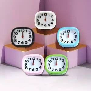 TBZ 다양한 색상 심플하고 귀여운 사각 탁상 알람시계 귀여운시계 아날로그시계 사각시계