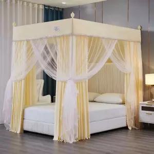 유럽풍 침대텐트 사각텐트 난방 암막커튼 모기장 사각