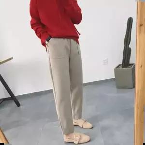 모직배기 사각주머니 배기팬츠 바지 F006459_허리밴딩