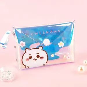 먼작귀 치이카와 홀로그램 파우치/학생/지갑/동전/케이스/카드/홀더/손지갑/보관함/엔화/여행용/다용도