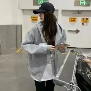 오버핏 후드집업 OSM-1005825 베이직 남녀공용