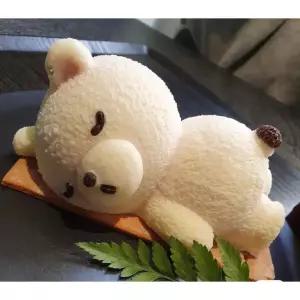 곰돌이 실리콘 몰드 캔들바다 재료 하리보 레진아트 눈가린 다용도 케이크 만들기 공예 앉아있