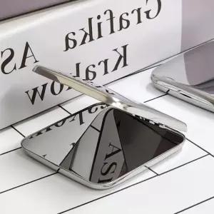 스텐 손거울 휴대용 거울 접이식 안깨지는 메탈 양면 사각