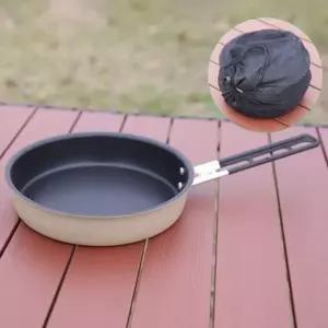 캠핑코펠 캠핑후라이팬 캠핑 핸들 탈부착 휴대용 코펠 1P 알루미늄 후라이팬