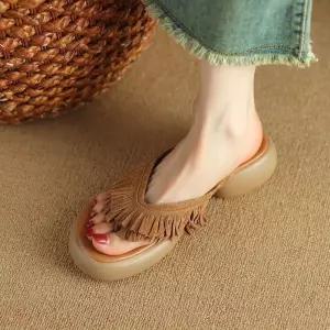 여성샌들 슬리퍼샌들 여성쪼리 가보시통굽 여름샌들1771