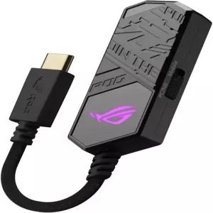 ASUS ROG 클라비스 USB-C 게이밍 DAC(ESS 9281 쿼드 DAC 앰프 AI 노이즈 캔슬링 마이크 MQA 렌더링 아우라