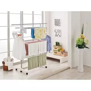 이불건조대 PS로빙 6단접이식 빨래건조대 바퀴형 특대형