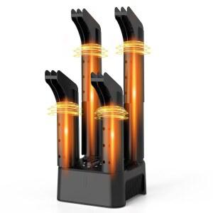 트러스텍 부츠 드라이어, 무소음 신발 건조기 및 온열기, 열 송풍기, 타이머, 탈착식 랙, 빠른 건조를 위한 강제 공기, 냄새 감소에 도움, 신발, 스키, 장갑, 모자, 양말을 2켤레 워머