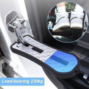 크롬 범용 접이식 확장 자동차 루프 랙 스텝 도어 래치 후크 보조 풋 페달 자동 루프탑 수하물 사다리