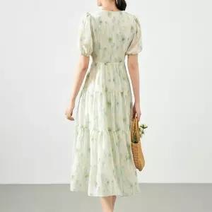 하계 원피스 여성 예쁜 쉬폰 프렌치 로맨틱 스위트 프린트 롬퍼 드레스 SPO마켓5