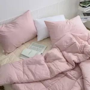 순면 샤이니 핑크베이지 이불패드세트 Q 침구 사계절 순면이불패드세트