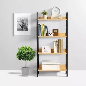 책장 선반 4단 철재 거실 벽 전면 서재 슬림
