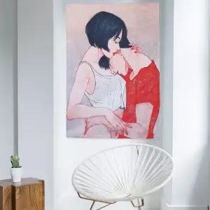 커플패브릭액자 포스터 M사이즈 인테리어그림