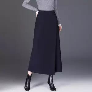 스커트 여성용 롱 오피스룩 가을 예쁜핏 언밸런스 A라인 슬림핏 OOTD3