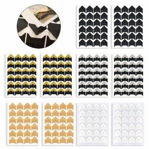 사진 코너 DIY 스크랩북, 앨범, 여행 일지, 메모리북 또는 유제품용 셀프 접착 스티커 (다채색 240장)