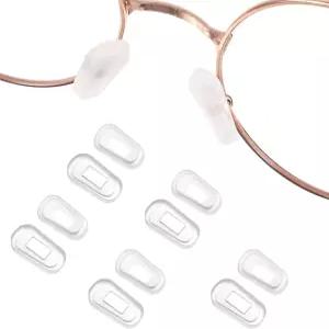 신조듀즈 6쌍 안경 코 패드 커버 패드용 4mm 와이드 홀 클리어 실리콘 소프트 쿠션 슬립온 보호 브릿지