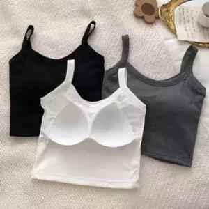 민소매 인기 캡내장 나시 여자민소매 캡내장민소매 크롭민소매 크롭이너티 민소매티