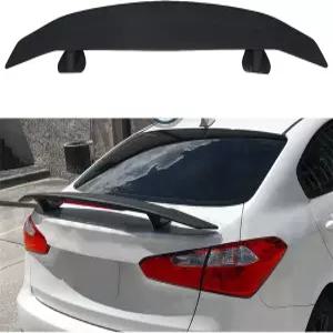 뮤니레이터 유니버설 52인치 2 받침대 리어 트렁크 스포일러 윙 핀 테일(라이트 매트 블랙 포함)