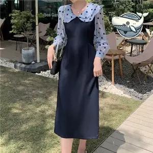 셔츠원피스 여성 멋진 쉬폰소매 롱원피스 오피스룩 H라인