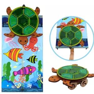 움직이는 거북이 고무줄 탄성 장난감 우드 색칠 만들기 시니어미술 수업 복지관