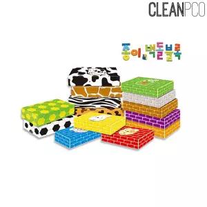 가꿈 작은종이블록 동물패턴 50피스/종이벽돌블록/블록쌓기/놀이벽돌/종이박스블럭/블록장난감/벽돌쌓기