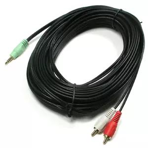 스테레오 RCA 2선 케이블 3극 AUX Stereo 3.5 M to 2RCA M 15M/연장 음향 오디오 스피커 영상 고급 분배