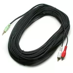 (20M ) 스테레오 RCA 2선 케이블 3극 AUX Stereo 3.5 M to 2RCA M/오디오 스피커 영상 고급 분배 더블 젠더