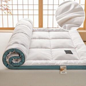 토퍼 대두 섬유 매트리스 퀼트 침대 패드 일반 컬러 침대매트리스 메트리스 수납 두꺼운 가정용 매트 접이식매트리스