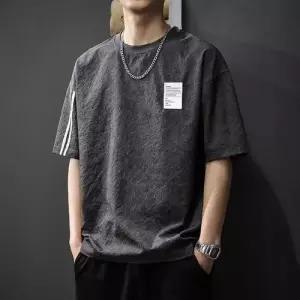 남성용 하계 깔끔한 쿨링 얇은 속건 박시 반팔 반팔티 카라 티 빅사이즈 인기1