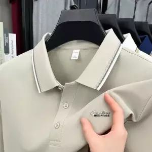 캐주얼 하계 남성 칼라 깔끔한 반팔 카라 티 반팔티 쿨링 인기1