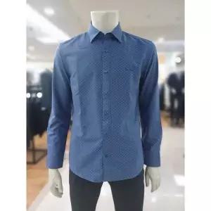 [피에르가르뎅] 세이브존05 네이비 TR기모 프린트 캐주얼 남방 PJWS4603_P412401453