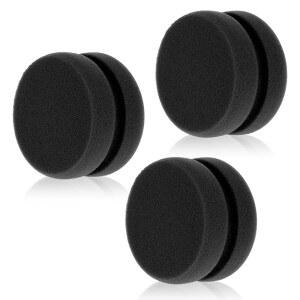 3PCS 페인트 스펀지 어플리케이터 양면 원형 디테일 블랙 페인팅 벽 수리 주방 청소 아크릴 오일 수채화 아트 또는 자동차 왁싱 청소용