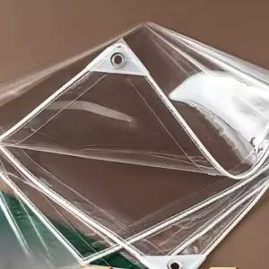 메쉬 방풍 방수천 야외 대형 PVC 방수 덮개 투명 바람막이