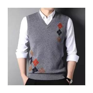 남성 캐주얼 가을 나시 아가일 솔리드 민소매 미카라 활용도 만점 조끼 SPO마켓3