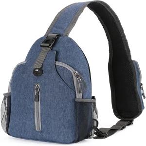 자요코 크로스바디 슬링 백팩 남성 가슴 가방 여행용 하이킹 데이팩 조절 가능한 어깨 스트랩